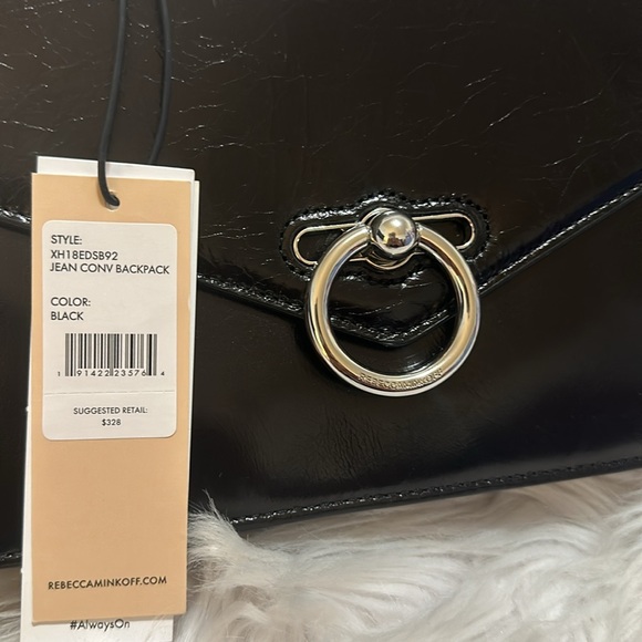 Rebecca Minkoff Jean Convertible Backpack black NWT - Picture 7 of 12